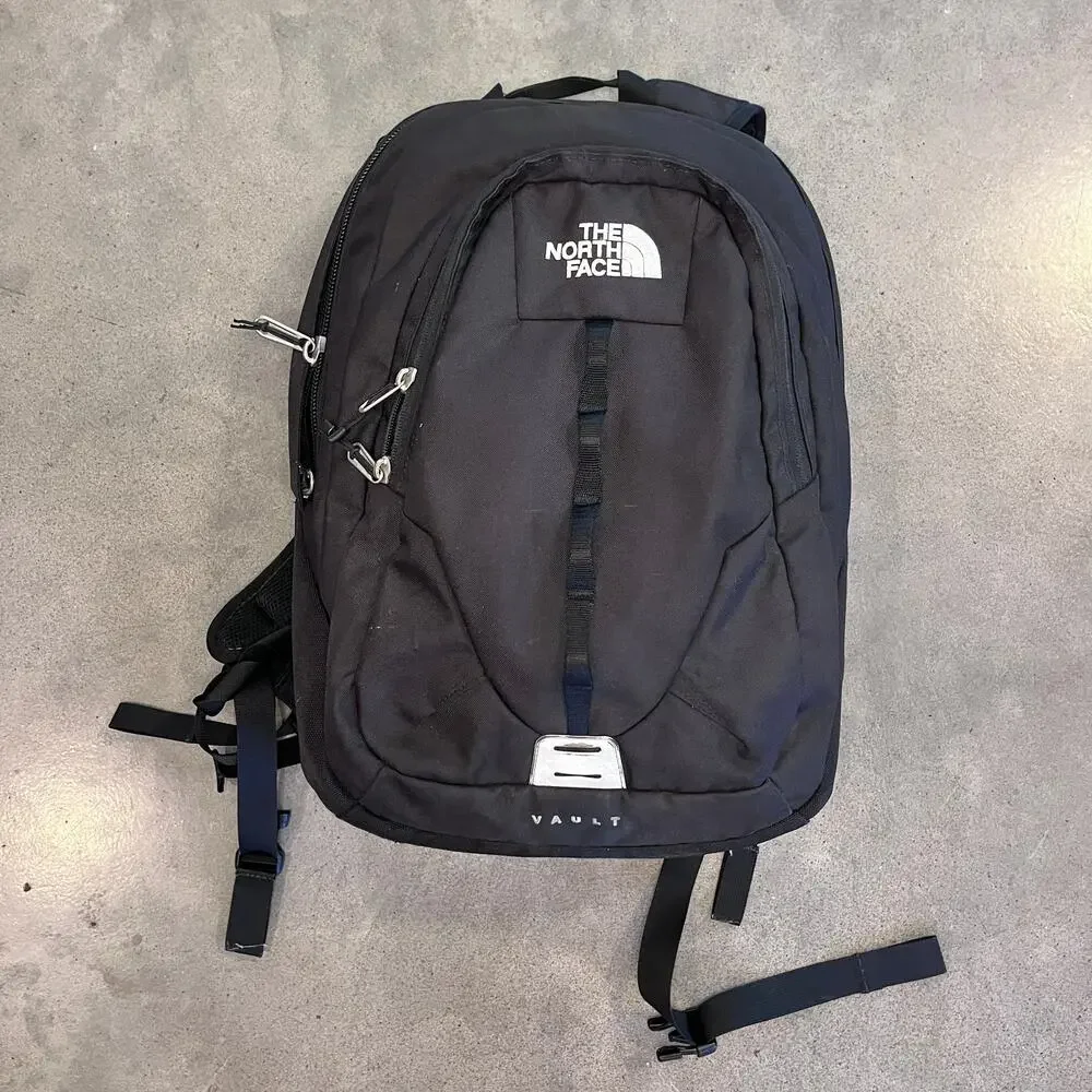 The North Face Vault black backpack 27L unisex school travel bag